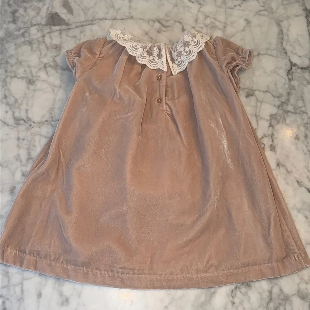 NWT JANIE & JACK VELVET DRESS WITH BLOOMER 12/18M
